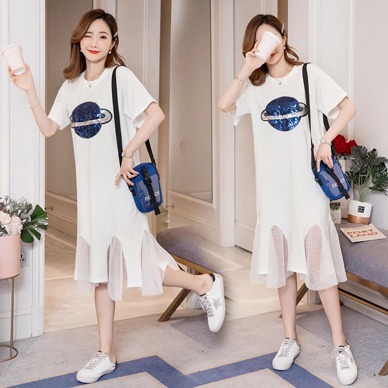 Новинка лето 2019 бренд платье для беременных женщина Повседневное короткий рукав