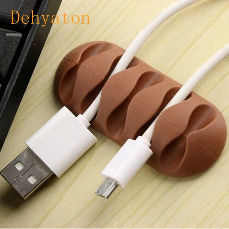 

Dehyaton Cable Winder Earphone Cable Organizer Silicon Wire Holder For Charger Data Cable Holder Clips for MP3 Mouse,Earphone