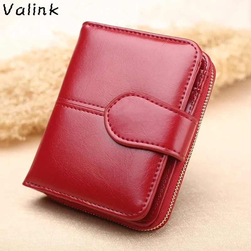 Новые женские кошельки Valink Кожаный Дамский короткий кошелек клатч маленький для