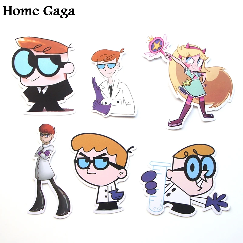 Homegaga 39 шт. Dexter's Lab Мультфильм Дети diy 90s художественный блокнот с рисунком телефона ноутбука велосипеда Скрапбукинг альбом наклейки стикер D1765
