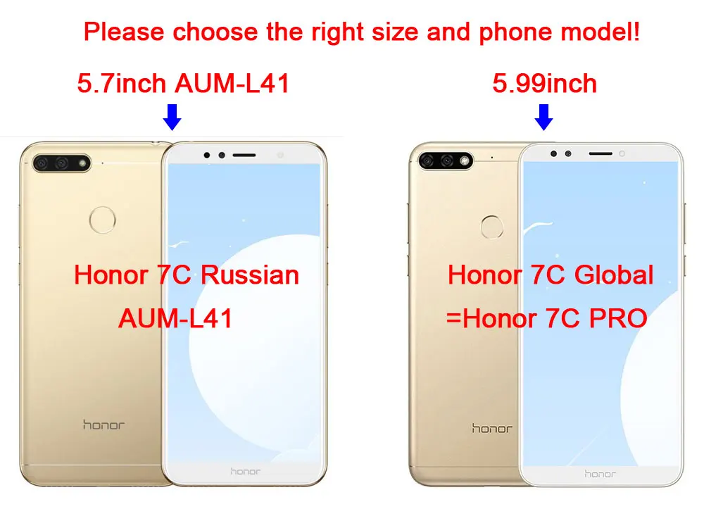5 7 дюйма для Huawei Honor 7C Прозрачная силиконовая задняя крышка с цветным рисунком C