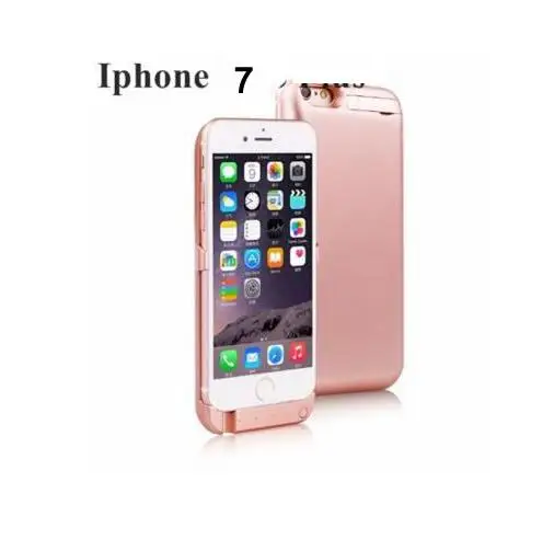 for i7plus rose gold Беспроводное зарядное устройство на заднюю панель с зажимом для аккумулятора, чехол для телефона 5000 мАч для apple iPhone 5 5S 6 6s 7 6 plus 6G 7 plus 5G 7 plus i6 - Цвет: for i7plus rose gold