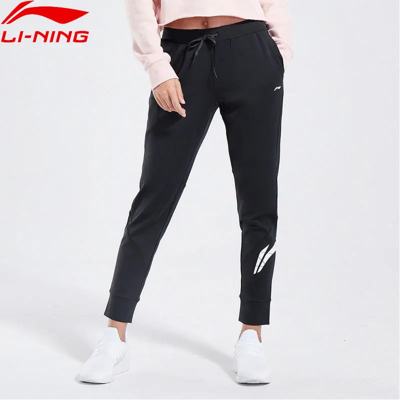 Li Ning женские тренировочные спортивные штаны обычная посадка 100% хлопок подкладка