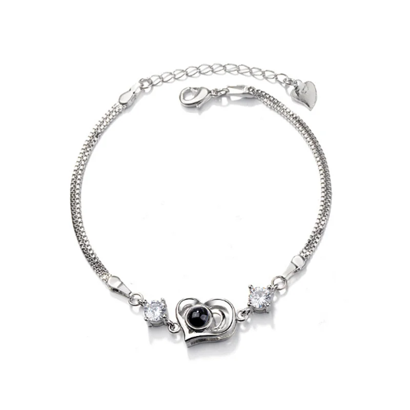ERLUER Stylish heartshaped bracelets for women multistyle floral devil's eye zinc alloy party friendship bracelet gift | Украшения и