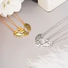Ожерелье для дочери, 3 шт.компл., подвески для мамы, мама сестра, в форме сердца, ожерелье металлическое золотое, горячая распродажа