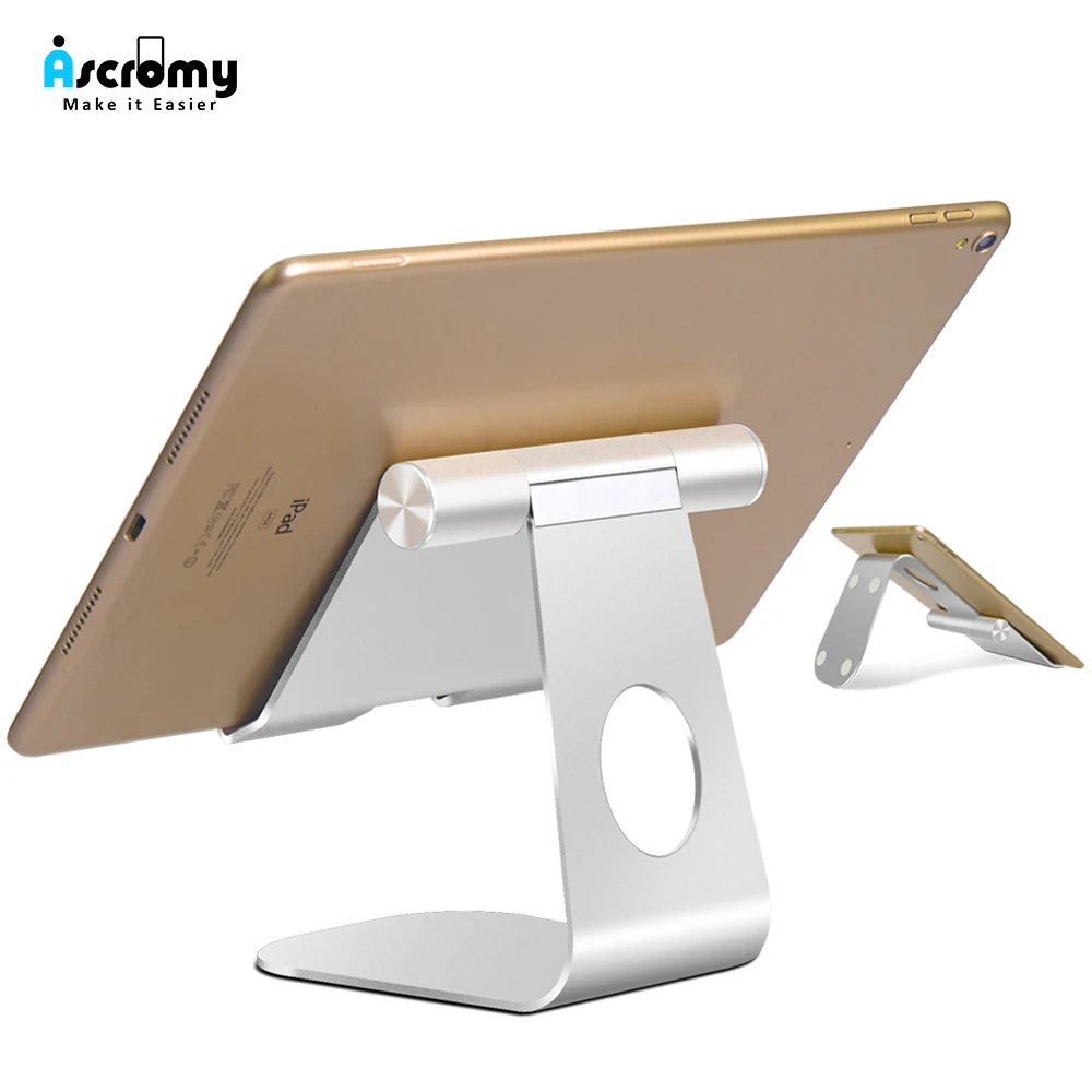 Ascromy Подставка для планшета для iPad Pro Регулируемый Алюминиевый металлический Настольный держатель для iPhone iPad Air mini samsung Tab аксессуары