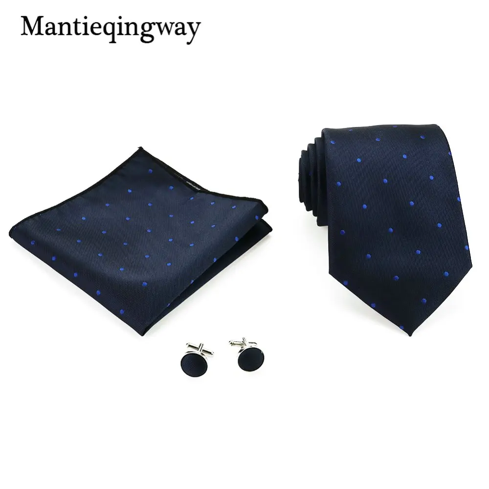 Mantieqingway 20 цветов галстук Hanky запонки наборы для мужчин полиэстер Пейсли Цветочные шеи галстук мужской, карманный, квадратный платок - Цвет: 085