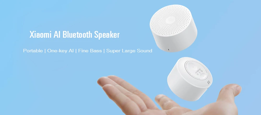 Xiaomi AI Bluetooth динамик портативный беспроводной динамик стерео звуковая коробка один ключ AI Fine Bass Встроенные колонки с микрофоном