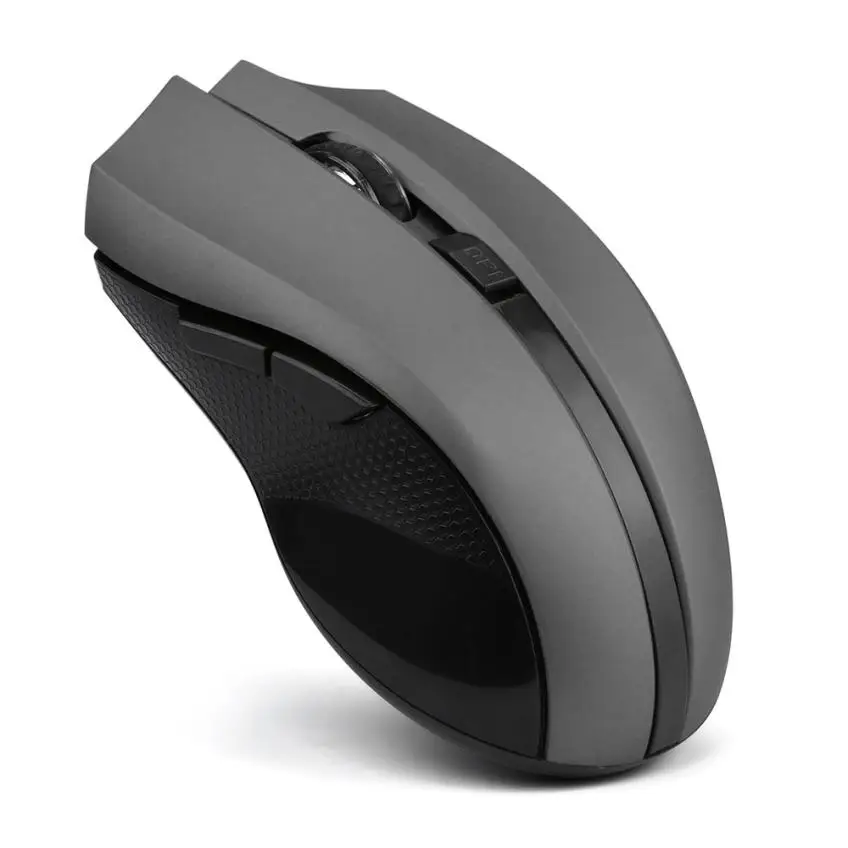Gray HIPERDEAL Компьютерные периферийные устройства Беспроводные 2,4 ГГц оптическая мышь Мыши для ноутбука ПК компьютер+ USB приемник Au7 - Цвет: Gray
