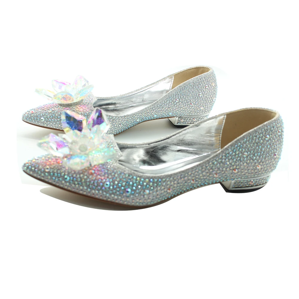Женская обувь на плоской подошве со стразами и кристаллами Zapatos Mujer большие
