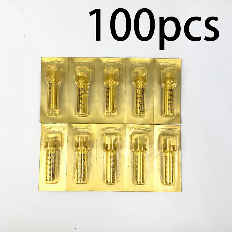 100pcs 0.5ml Syringe 100 шт 0,5 мл Ampoule головка для гиалурона ручка иголки, аксессуары для шитья неинвазивный одноразовый шприц для воды против старения морщин инструменты - Номер модели: 100pcs 0.5ml Syringe