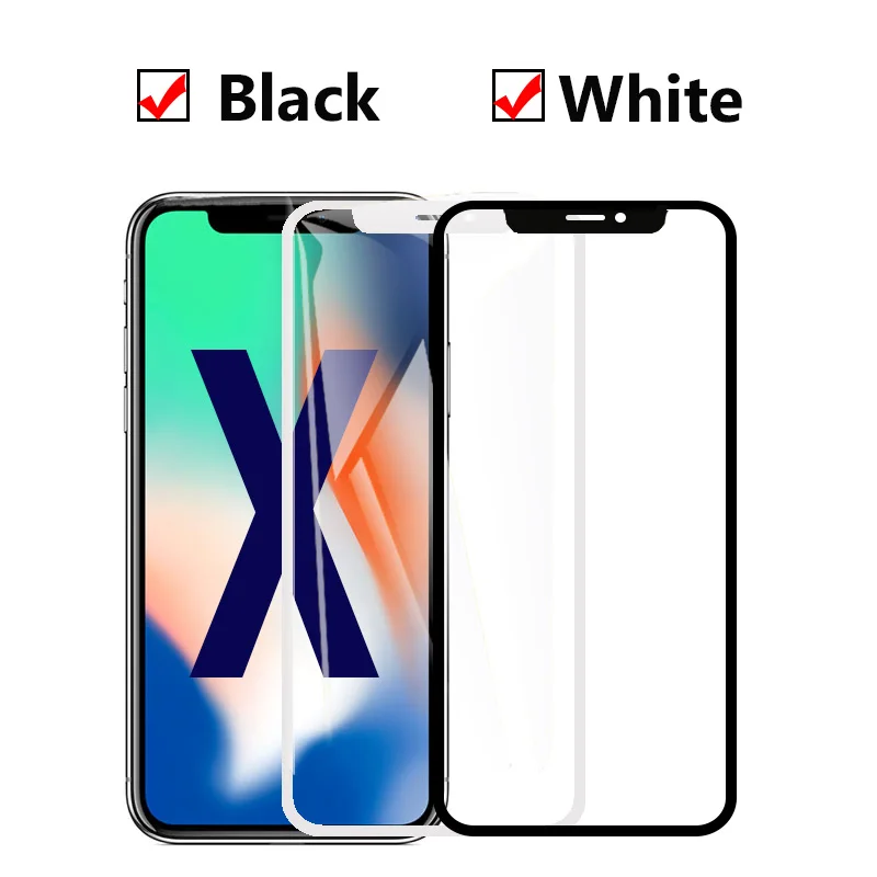 Full Cover Protective Glass on For Apple Iphone X XS XR Max Screen Protector Tremp Aphone Aiphone I phone 10 S R Verre Glas Film | Мобильные