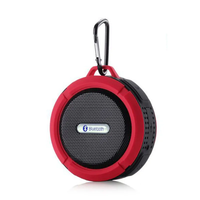 Red VAORLO беспроводной Bluetooth динамик водонепроницаемый открытый мини громкий динамик крюк присоска динамик s с микрофоном Hands Free для автомобиля - Цвет: Red