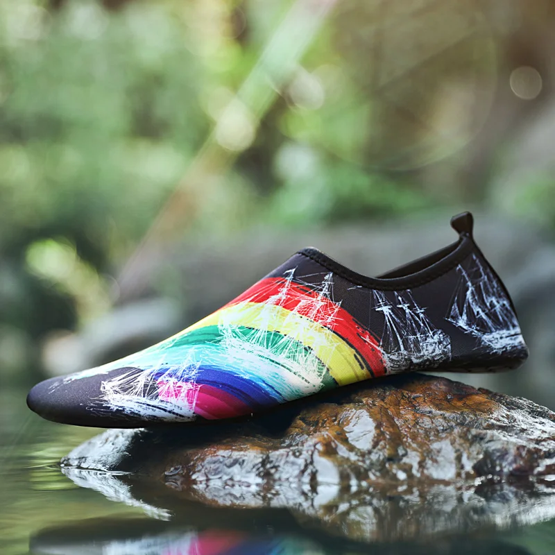 Мужская и Женская водонепроницаемая обувь для плавания пляжная большие размеры