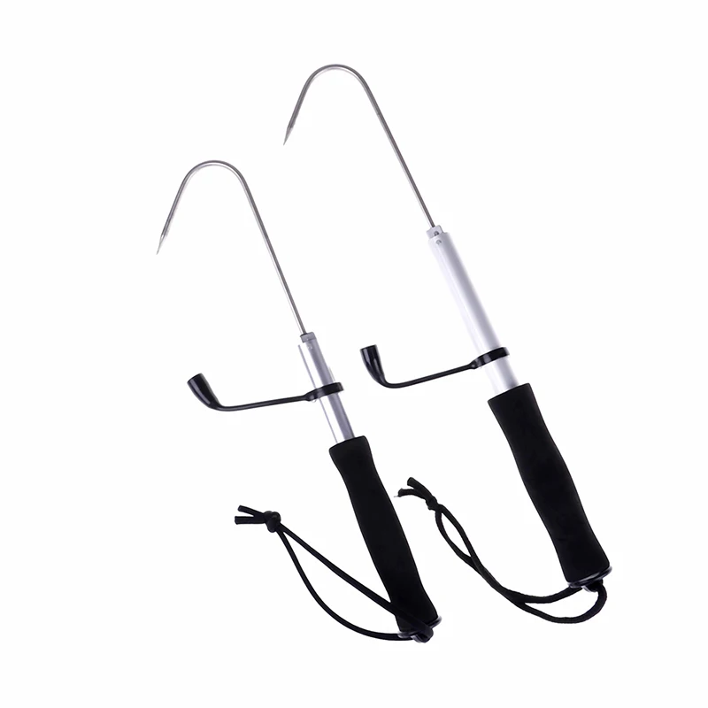 1pcs Stainless Steel Flexible Fishing Gaff Grip Holder Hook Shape Spear Crank Sea Gripper Control Tackle tool | Спорт и развлечения