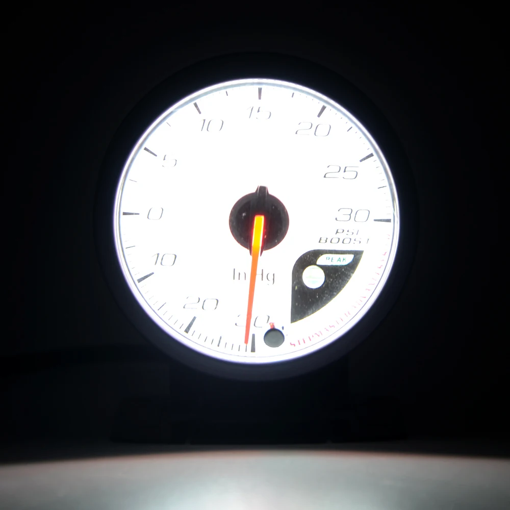 Dragon Gauge 60 мм 30 PSI Boost Turbo White Face двойной светодиодный цветной дисплей|Измерители
