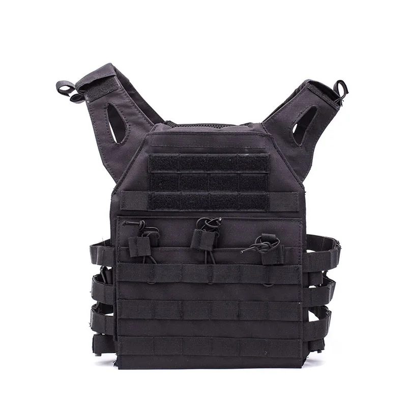 Черный TV01 JPC 600D Охотничий Тактический жилет военный Molle Plate Carrier страйкбол Пейнтбол CS открытый защитный легкий жилет - Цвет: Черный