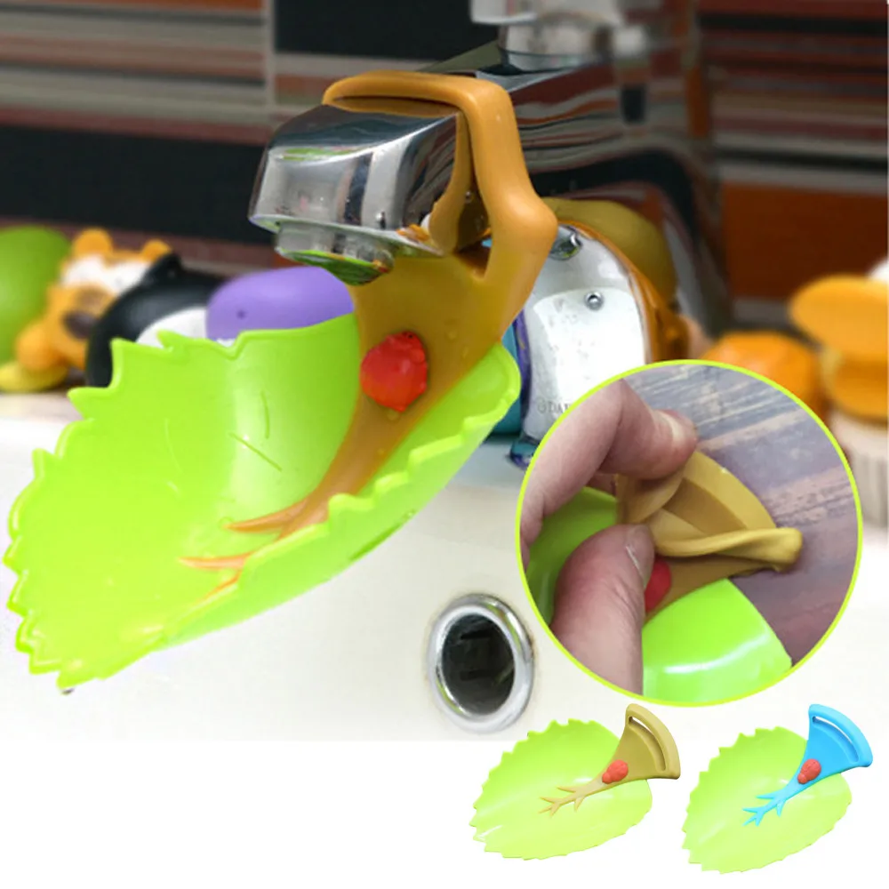 2 шт. защитный удлинитель крышки крана в форме листа для детей помощник мытья