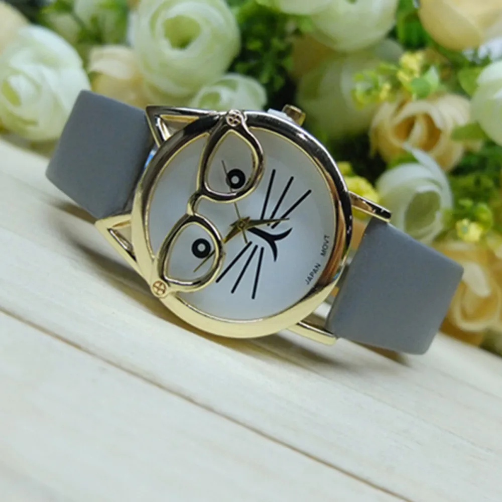 Часы женские студенческие стальной Чехол кожа повседневные модные наручные с