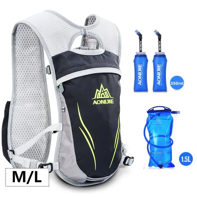 ML black 5 AONIJIE 5.5L гидратация для бега на открытом воздухе сумки для бега походный рюкзак жилет марафон рюкзак для велоспорта - Цвет: ML black 5