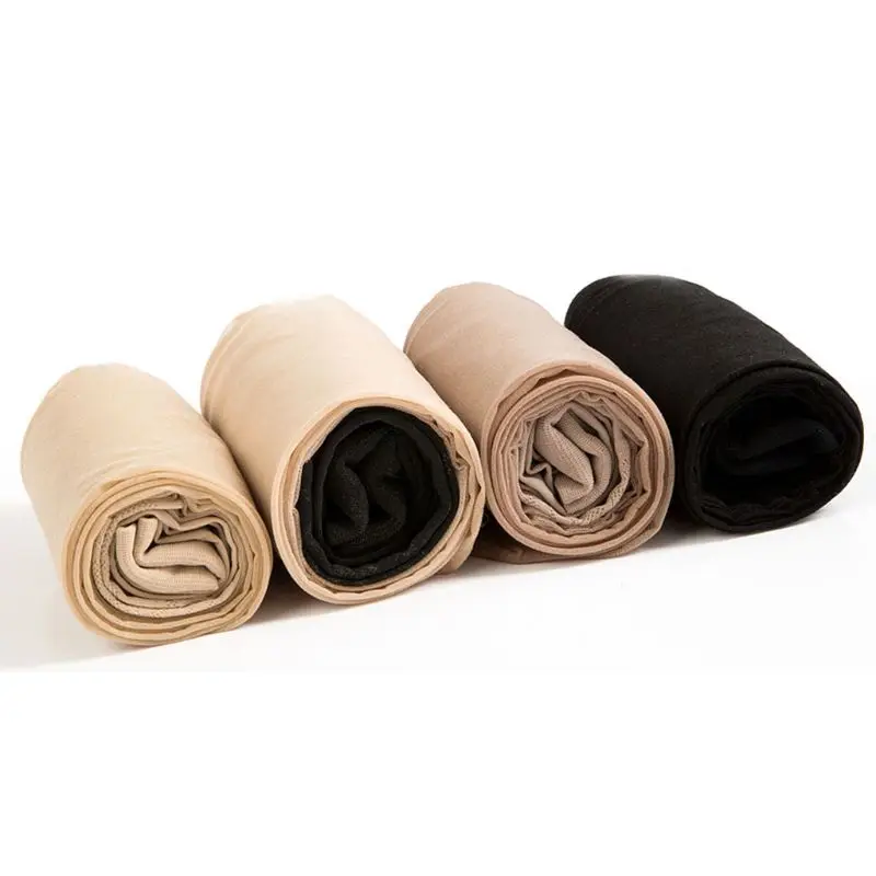 Женские 2 в 1 искусственные безопасные штаны Чулки с высокой талией ультра тонкие