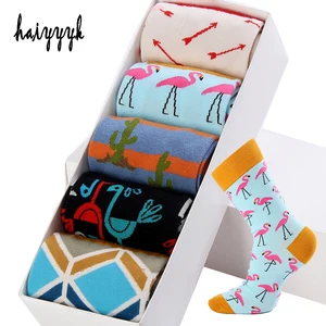 Носки мужские компрессионные, из чесаного хлопка, разные цвета, размер 39-45, 5-паралот