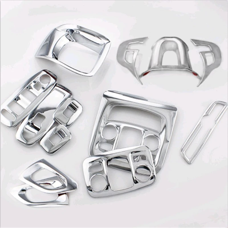 

WELKINRY car cover overlay styling For Peugeot 2008 2013 2014 2015 2016 2017 ABS chrome interior inner accessories trim 13pcs