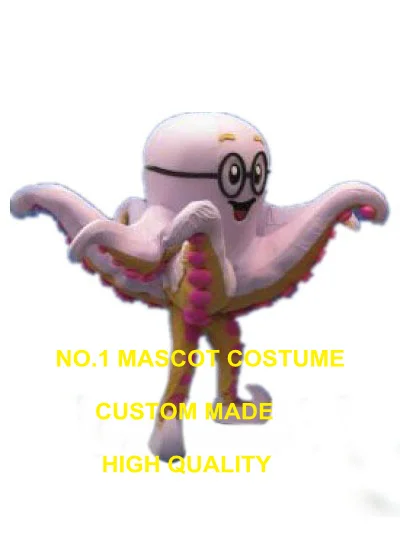 Костюм-талисман на заказ в виде розового осьминога оптовая продажа для взрослых