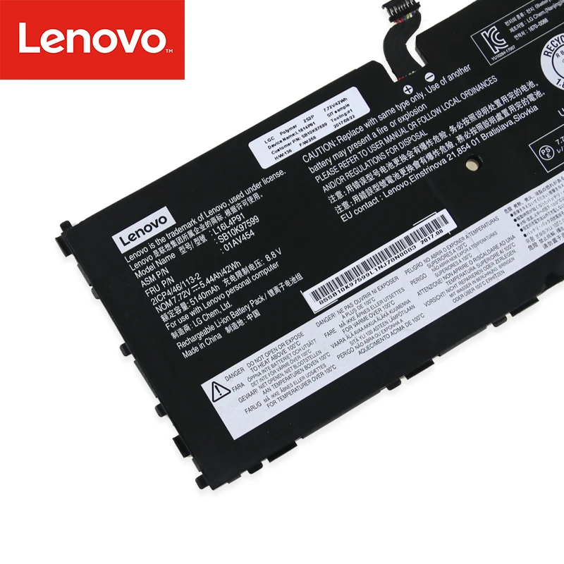 Оригинальный аккумулятор для ноутбука Lenovo ThinkPad X1 Tablet GEN 3 L16L4P91 SB10K97599