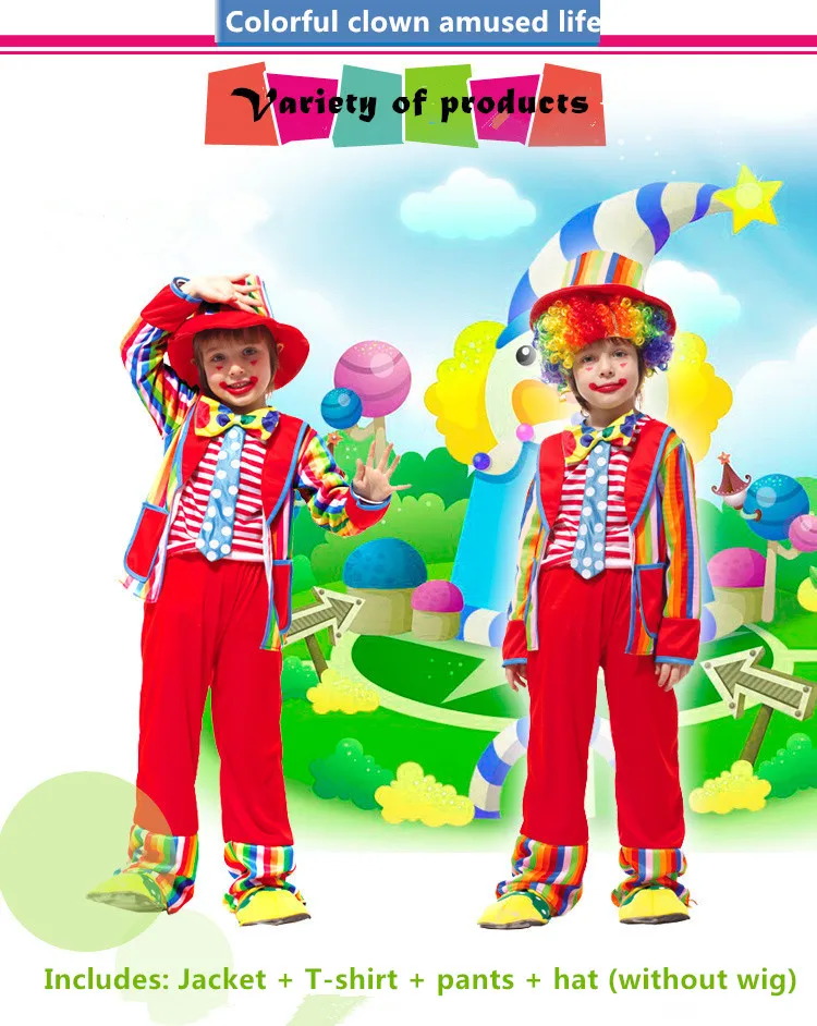 Костюм для Хэллоуина костюм цирка клоуна девочек мальчиков|clown costume|halloween costumeparty