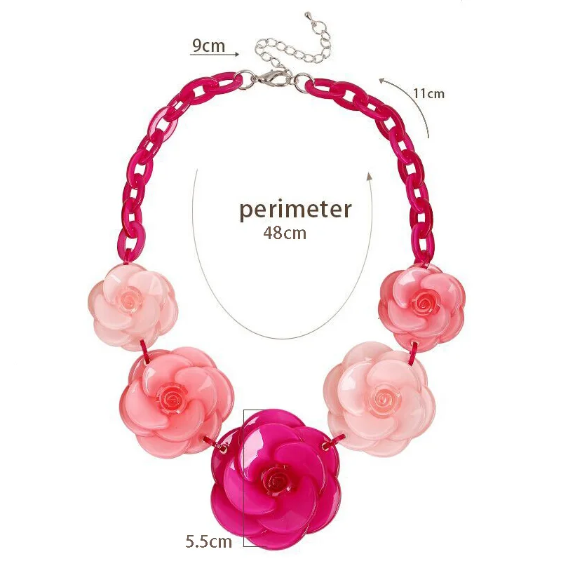 Массивные Ретро акриловые ювелирные изделия колье ожерелье кулон оптовая