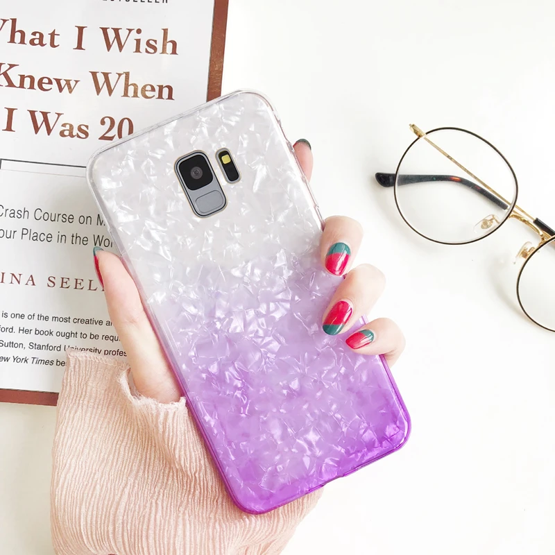 Чехол для Galaxy S9 блестящий Блестящий силиконовый чехол Funda Samsung S8 A6 A8 Plus J2 Pro J4 J6 2018