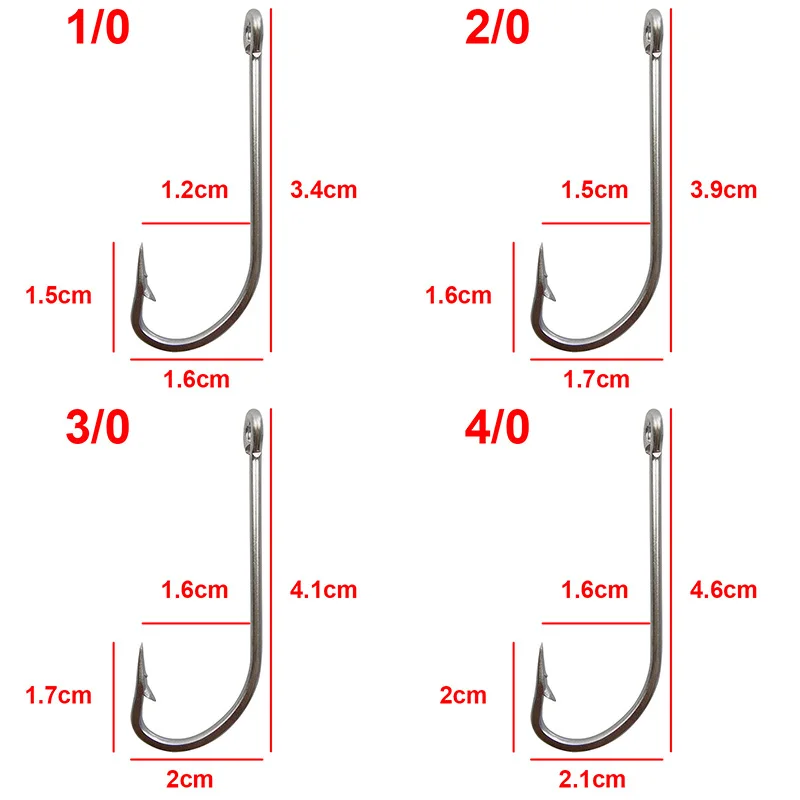 50 шт. рыболовные крючки из нержавеющей стали|stainless steel fishing hooks|long shank hooksfishing hook |