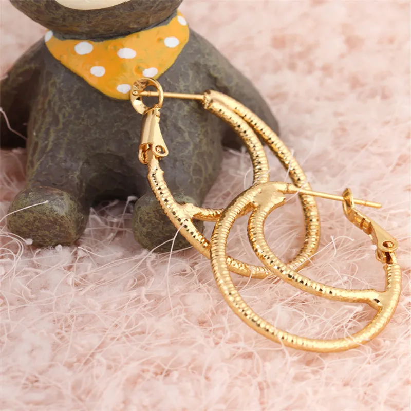 Ifreewill Металл женщина большой обруч серьги модные роскошные круг Луны Форма 2017