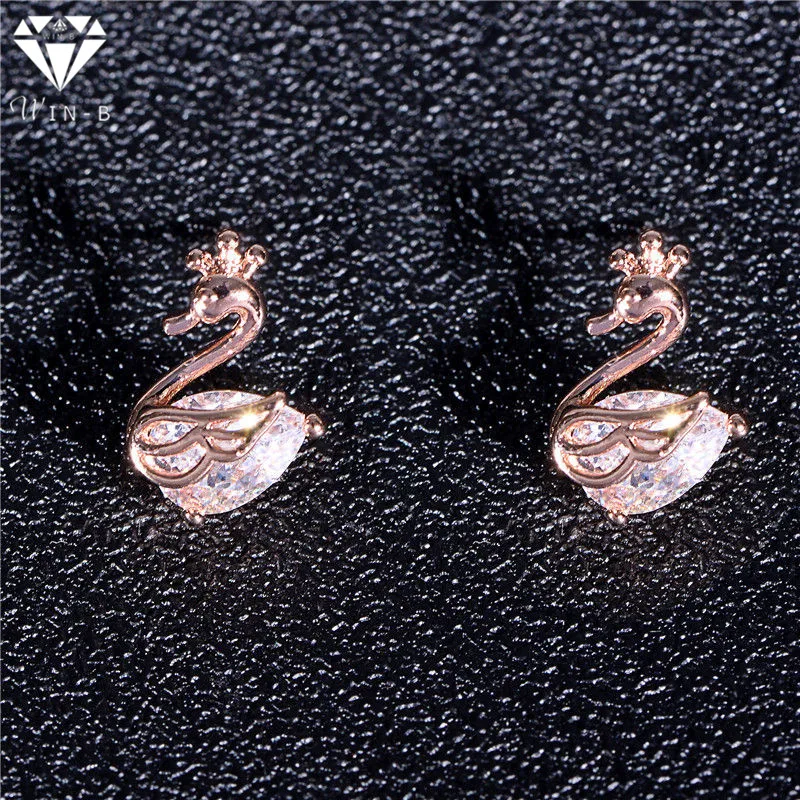 WIN-B модные очаровательные гвоздики кубического циркония Винтажные серьги кулон