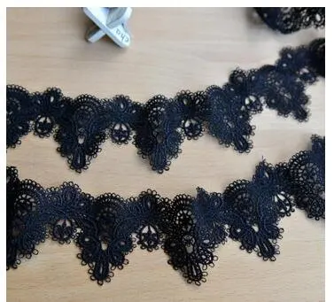 

5 yard 5.3cm width black Embroidered Lace Accessories Diy Lace Clothing Lace