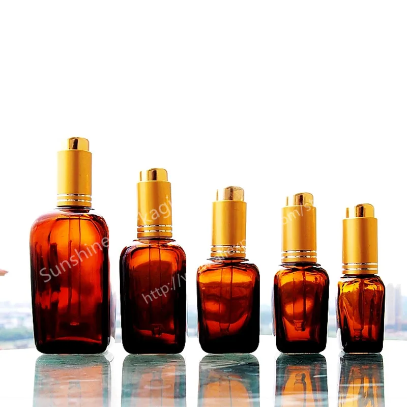 

Hot sale 10ml amber square glass bottle with dropper, Small Olive oil extract bottle, 10cc glass essential oil container