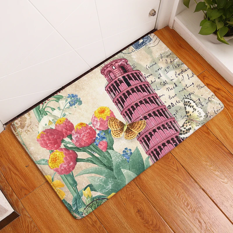 2017 новые ковры с цветочным принтом Нескользящие кухонные коврики для дома