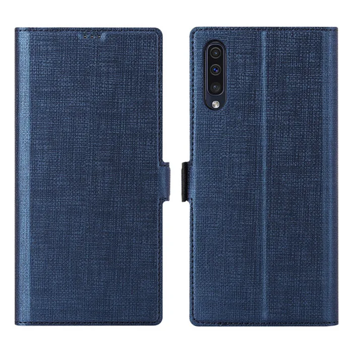 Для samsung Galaxy A50 чехол для телефона бумажник кожаный мягкий противоударный флип-кожа защитa чехол для Galaxy A50 прикрепляющийся к чехол на магните - Цвет: blue