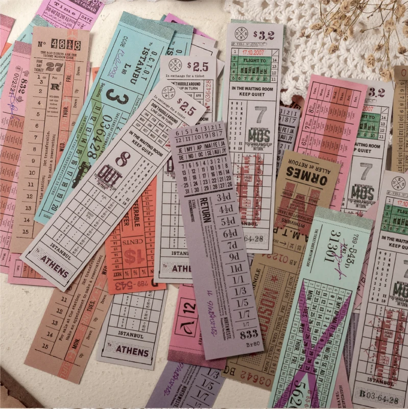 100 листов ретро блокноты клейкие Примечания антикварная серия билетов бумажный