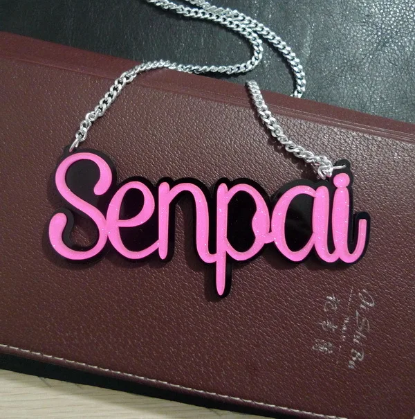 Yaoi kouhai senpai пользовательское английское письмо имя ожерелье - Окраска металла: senpai