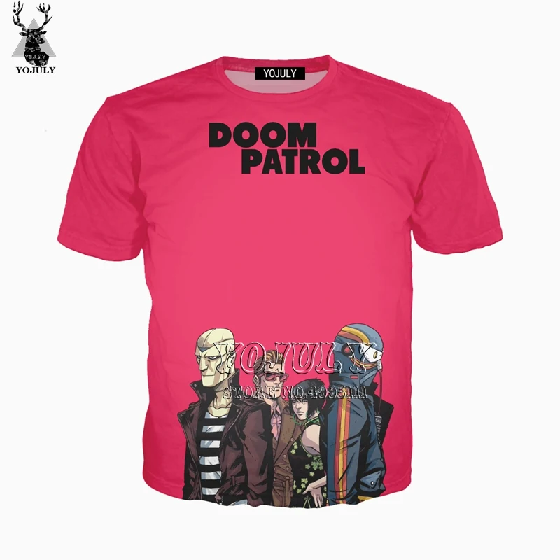 YOJULY 3D принт для мужчин и женщин Moive Doom Patrol Robotman Superman The Flash Повседневная футболка Harajuku Молодежные Топы A526