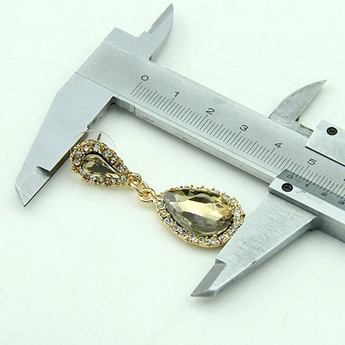 Женские роскошные висячие серьги в форме капли с кристаллами и стразами