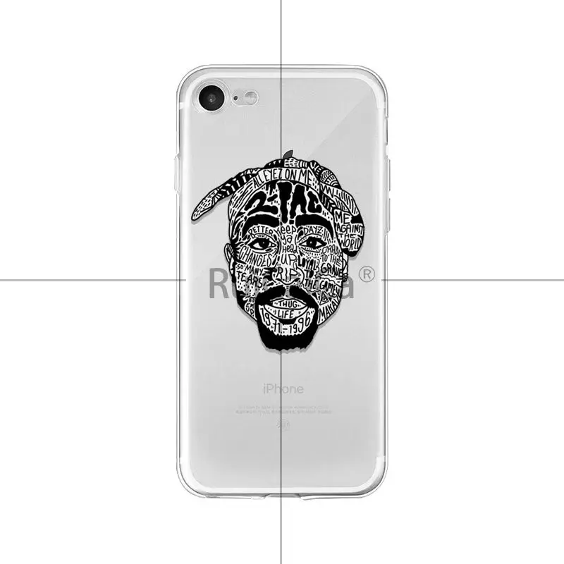 Роскошный защитный чехол Ruicaica 2Pac Makaveli Tupac Amaru Shakur для мобильных телефонов Apple iPhone 8