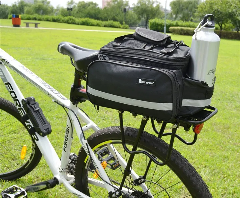 WEST BIKING 50 кг Ёмкость велосипед стеллажи для выставки товаров+ сумка Водонепроницаемый велосипеда сзади дождевик Сумка объем 10-25L для верховой езды велосипедная сумка для велосипеда