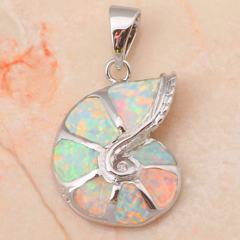 Рог дизайн Высокое качество Новый Белый огненный опал Подвески для женщин