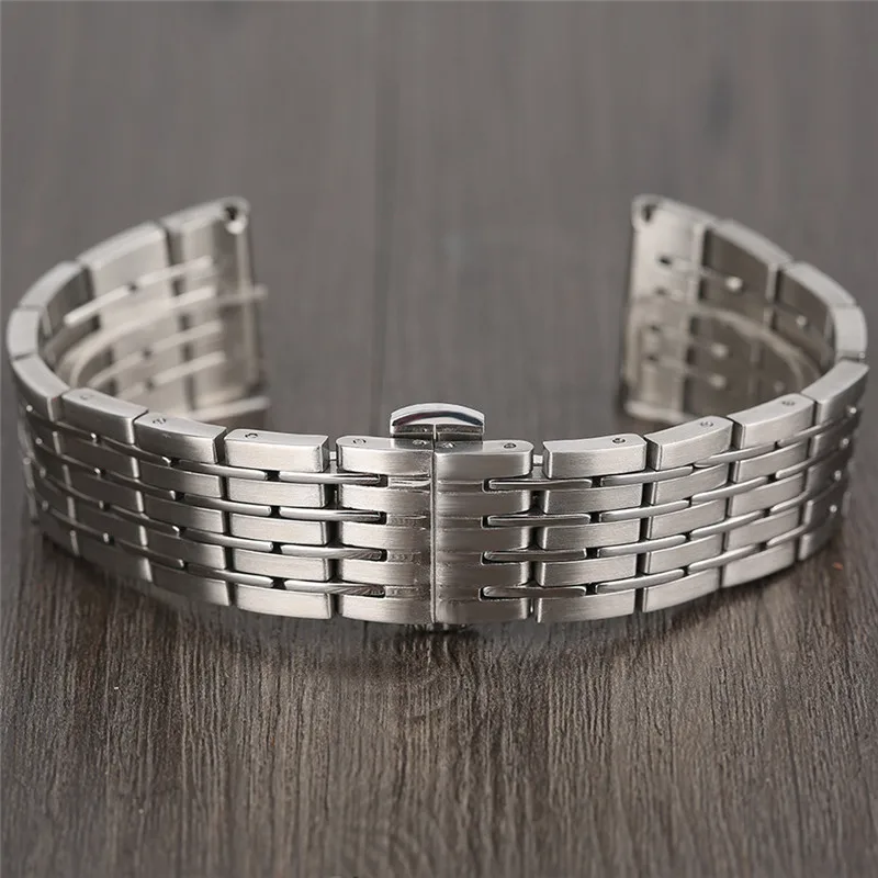 20/22/24 mm High Quality Stainless Steel Solid Push Button Hidden Clasp Cost-effective Men Women Wristwatches Replacement | Наручные часы