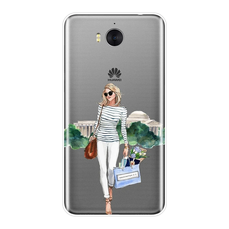 Для девочек с героями мультфильмов задняя крышка для huawei Y5 Y6 Y7 Prime 2017 2018 Y9 2019