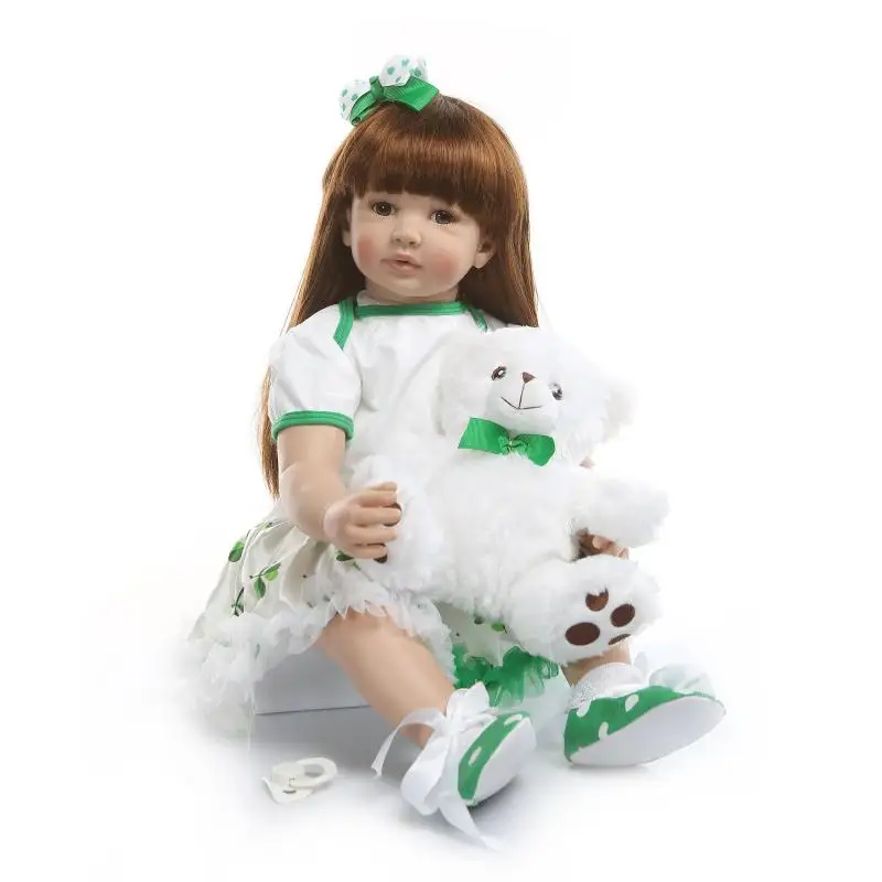 

NPK 60cm Silicone Reborn Baby Doll Toys 24inch Princess Girl reborn Toddler bebe doll reborn High Quality Birthday Gift