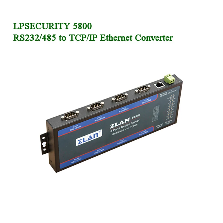ZLAN5800 8 ports Multi Serial device server RS232 RS485 to TCP/IP Ethernet converter extension Cascade RJ45 multi-serial | Безопасность